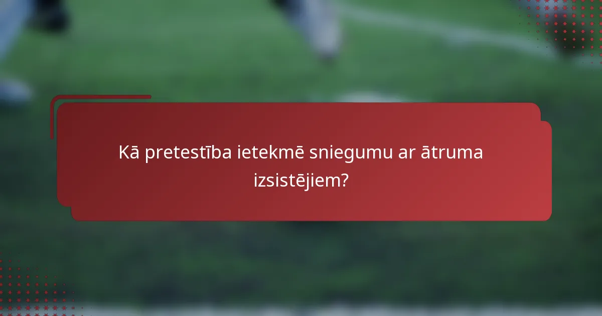 Kā pretestība ietekmē sniegumu ar ātruma izsistējiem?