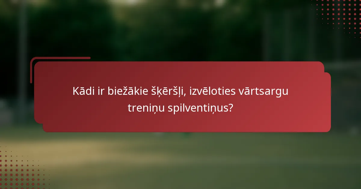 Kādi ir biežākie šķēršļi, izvēloties vārtsargu treniņu spilventiņus?