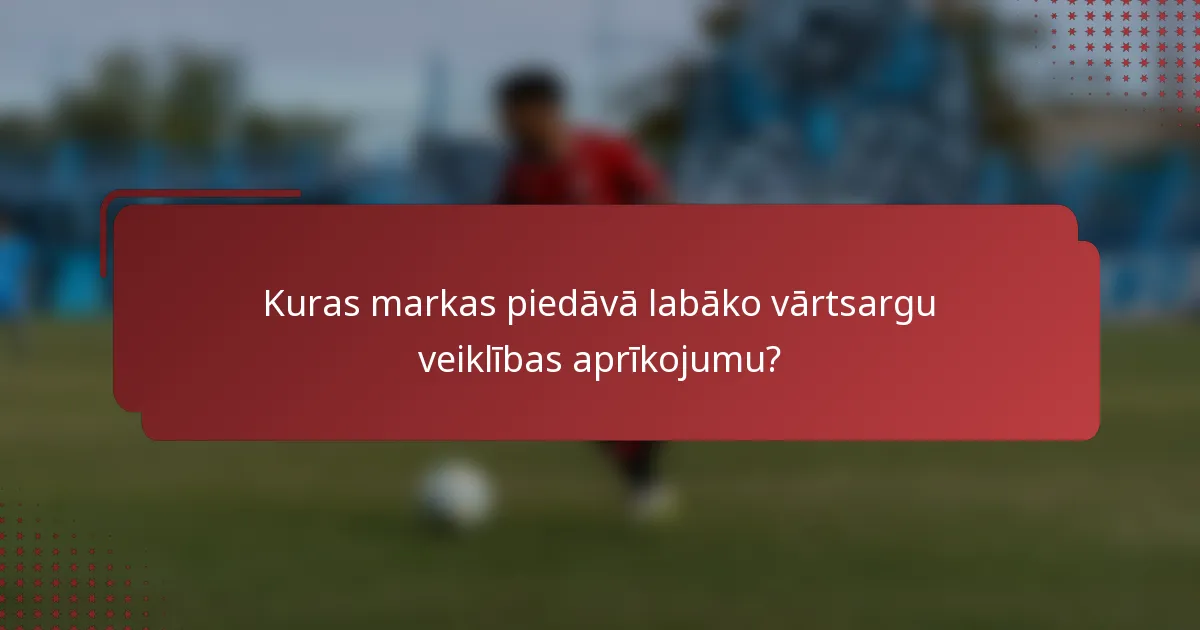 Kuras markas piedāvā labāko vārtsargu veiklības aprīkojumu?