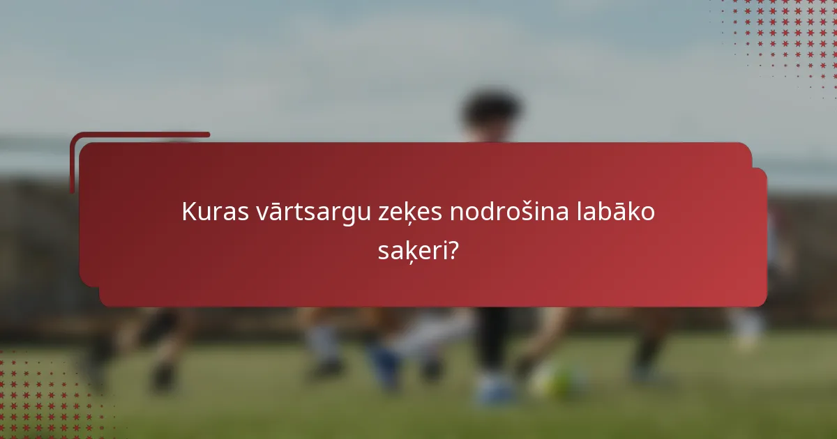 Kuras vārtsargu zeķes nodrošina labāko saķeri?