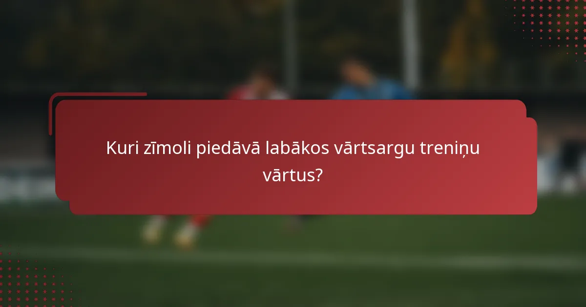 Kuri zīmoli piedāvā labākos vārtsargu treniņu vārtus?